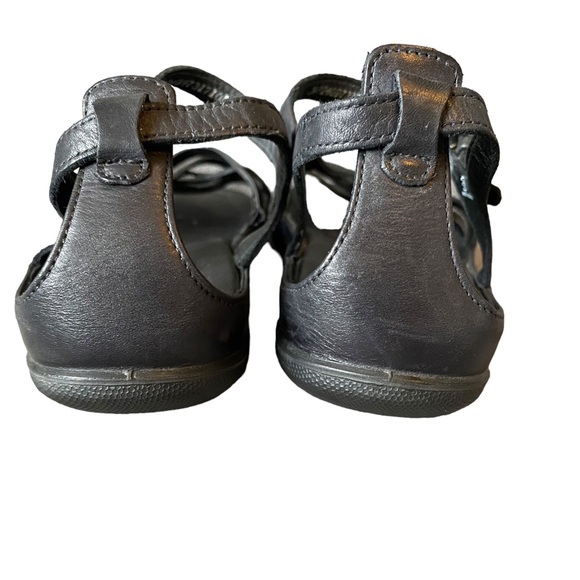 Ecco black leather open toe ankle strap strappy sandals size 39 - Picture 5 of 9